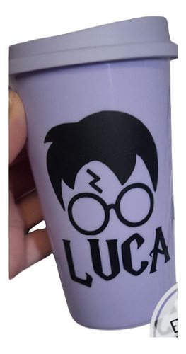 Etiquetas Cumpleaños Personaje + Nombre Vasos Personalizado