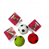 Pelota De Futbol Para Perro Con Sonido Vinilo Mediano 6 Cm 