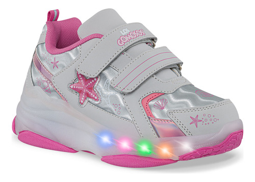 Tenis Patines Con Luces Fantur Gris Para Niña Los Gomosos