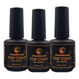 Kit Com 03 Top Coat Pretinho Do Poder 15ml - Fengshangmei