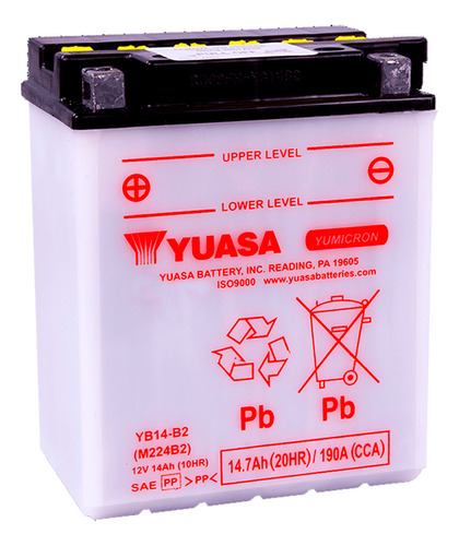 Batería Moto Yuasa Yb14-b2