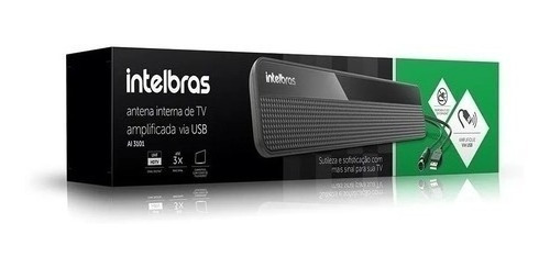 Antena Interna Para Tv Digital Amplificada Ai 3101 Intelbras