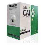 Caja De Cable Red Utp 100 Metros Cat-6 23 Awg Tecnoofertazo