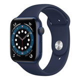 Apple Watch  Series 6 (gps) - Caixa De Alumínio Azul De 44 Mm - Pulseira Esportiva Marinho-escuro