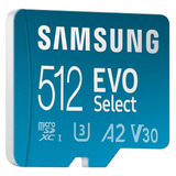Memoria Micro Sd 512 Gb Samsung Evo Select Clase 10 V30 4k