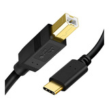 Cable Phull Usb Tipo C A Tipo B Para Para Impresora  Scanner Multifunción Pc Mac De 2 Mts Premium