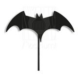 Luminária Abajur Parede Batman Madeira G9 30cm Decoração
