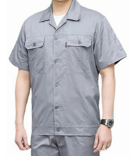 Camisa Industrial Camisas Trabajo Durable Manga Corta Solapa