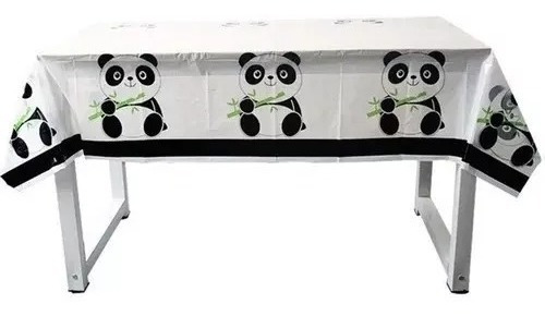 Mantel Plástico Para Decoración Mesa Motivo Oso Panda