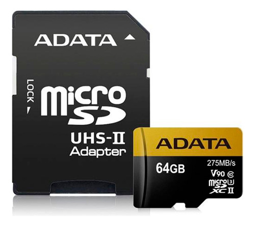 Micro Sd Adata 64gb Premier One Ultrahd 8k 3d/vr Nand Pcreg