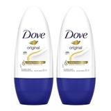 2 Desodorantes Dove Antitranspirante Roll On Original 50ml