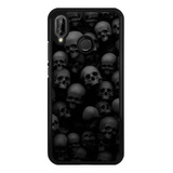 Funda Protector Para Huawei Calaveras Tumblr Tapiz Gris