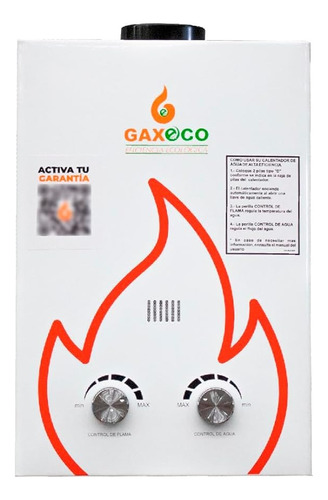 Calentador De Agua A Gas Glp Gaxeco Eco-6000hv Blanco