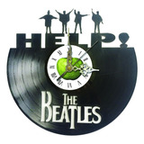 Reloj Pared Disco Vinilo Acetato Help Beatles