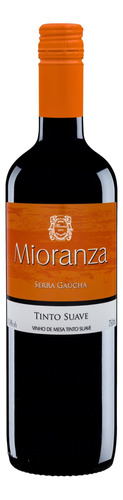 Vinho Brasileiro Tinto Suave Mioranza Serra Gaúcha Garrafa 750ml