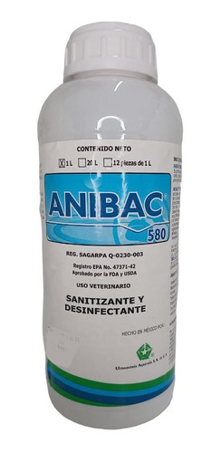 Anibac 580 1 Lt Sales Cuaternarias De Amonio Desinfectante