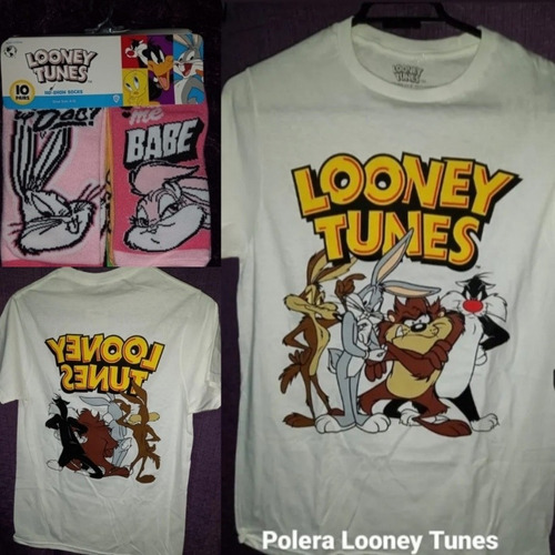 Polera M + Calcetines Looney Tunes Originales