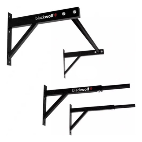 Kit Barra Fixa Pull Up Bar + Paralela Dip De Parede 