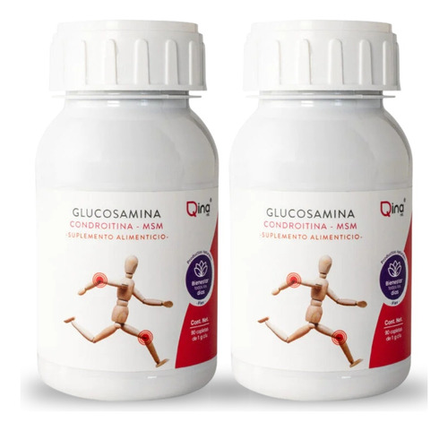 2 Glucosamina Condroitina Msm 90 Comp. 1g Qina Ntl Rmflex
