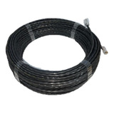 Bobina Cabo Rede Cat5e Preto 50m 50 Metros Internet Crimpado