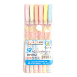 Lapiceras Colores Pastel Arcoiris Pack X6