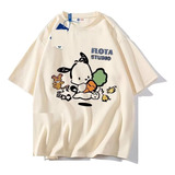 Camiseta De Manga Corta De Algodón Puro Pochacco Run With Ca