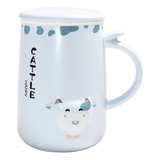 Taza De Porcelana C/tapa Vaquita 385ml 12234