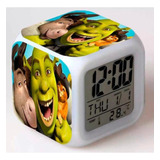 Reloj Despertador Sherk, Gato Con Botas, Burro, Fiona, V