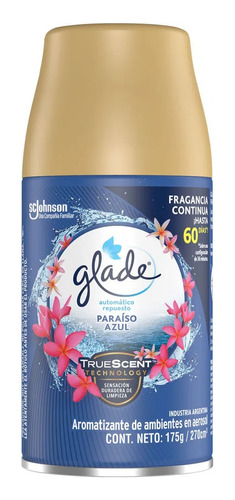 Glade Repuesto Paraiso Azul  Para Aparato Automático 