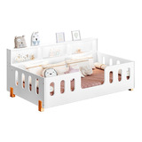 Cama Infantil Montessoriana + Colchão Juvenil Led+nicho Nina