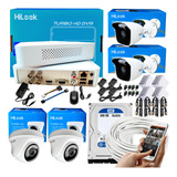 Kit Hikvision Hilook Dvr 1080 4 Ch + 4 Cámaras Seguridad 