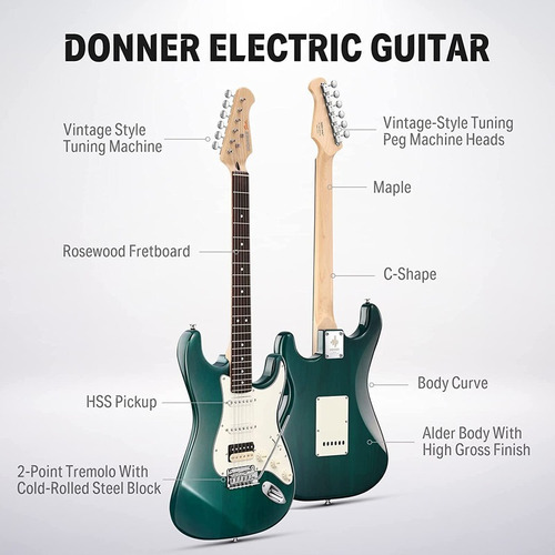 Donner Cuerpo De Aliso Sólido Para Guitarra Eléctrica