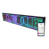 Painel Led Letreiro Interno 100x20 P10 Digital Rgb Wi Fi