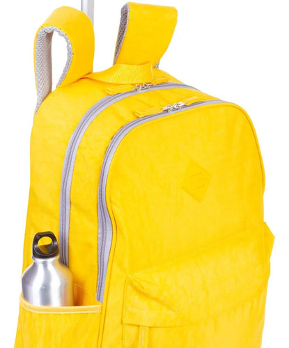 Mochila Carrinho Externo Rolling Crinkle Amarelo Sestini