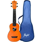 Ukulele Flight Naranja Soprano Con Funda Y Afinador