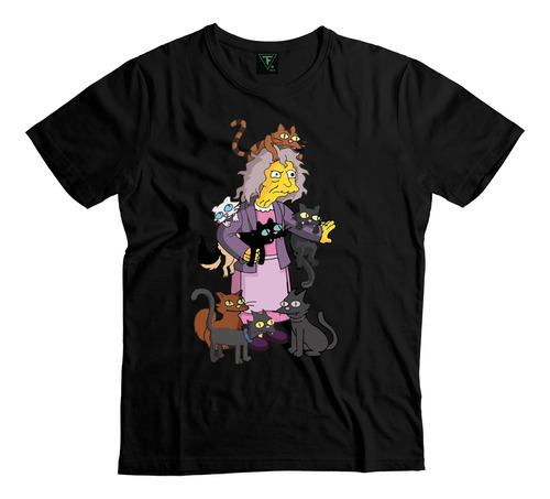 Polera Loca De Los Gatos Eleanor Simpsons Algodón Xxl Xxxl