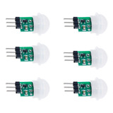 6 Pzas Sensor De Movimiento Pir Am312 Automatico Infrarrojo