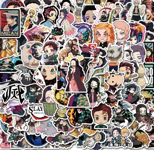 Stickers Animé Demon Slayer 100 Piezas 