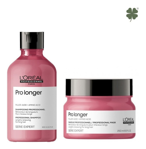 Loreal Profesional Shampoo 300ml + Máscara 250ml Pro Longer