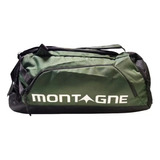 Bolso Montagne Deportivo Viajero Mochila 52 Lts Bolsillos Color Militar Negro Liso