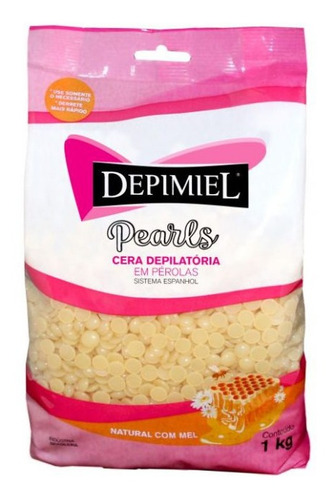 Cera Depilatória Depimiel Em Pérolas Natural Com Mel 1kg