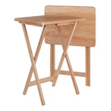 Mesa Plegable De Madera Elegante Y Moderna Winsome