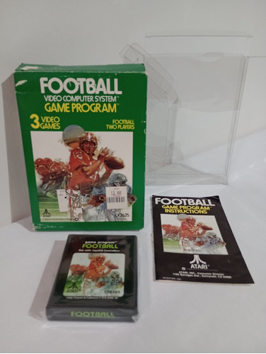 Atari 2600  Football En Caja, Juego ,manual Y Protector (b)