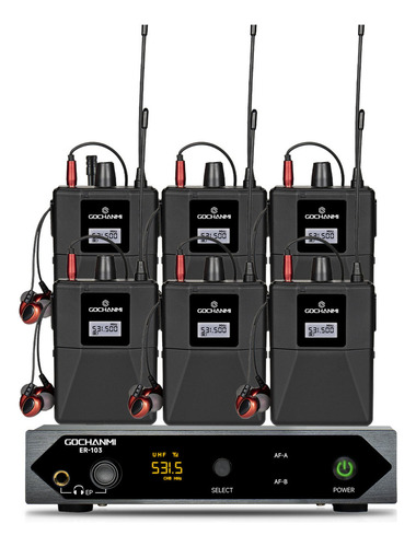 Sistema Monitoreo Gc Er103 In Ear 1 Canalcon 6 Receptores