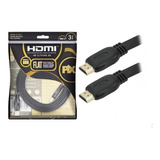 Cabo Hdmi Flat 3m Pix 4k 3 Metros Hdr Gold 24k 3d 19 Pinos