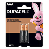 Pilha Alcalina Aaa Palito Duracell Com 2 Unidades