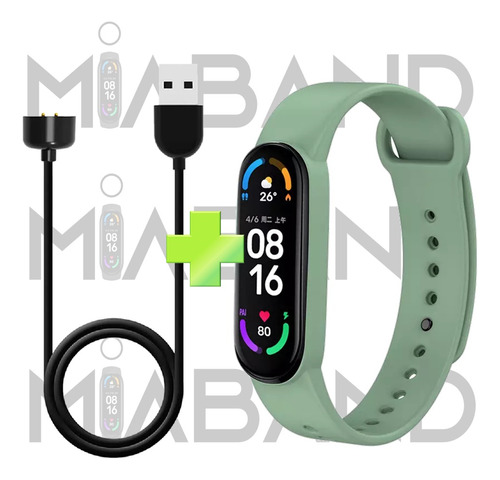 Cargador + 1 Pulsera Para Xiaomi Mi Band 5 Y Band 6 Imantado