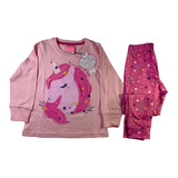 Pijama Unicornio Glitter Estrellas Girls Nena Invierno 