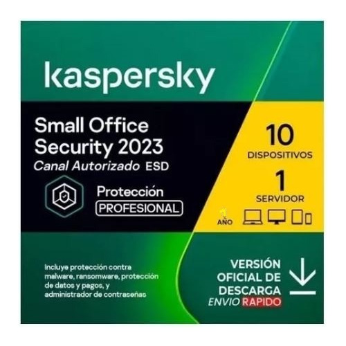 Antivirus Small Office Kaspersky 10 Pcs 1 Servidor 3 Años