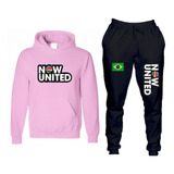 Conjunto Moleton Now United Brasil Calça E Blusa 